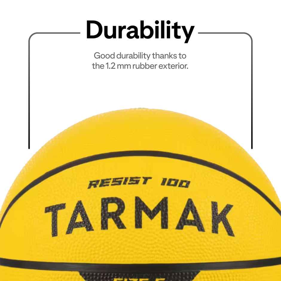 Decathlon Tarmak Kids Indoor & Outdoor Basketball | Yellow | Size 5