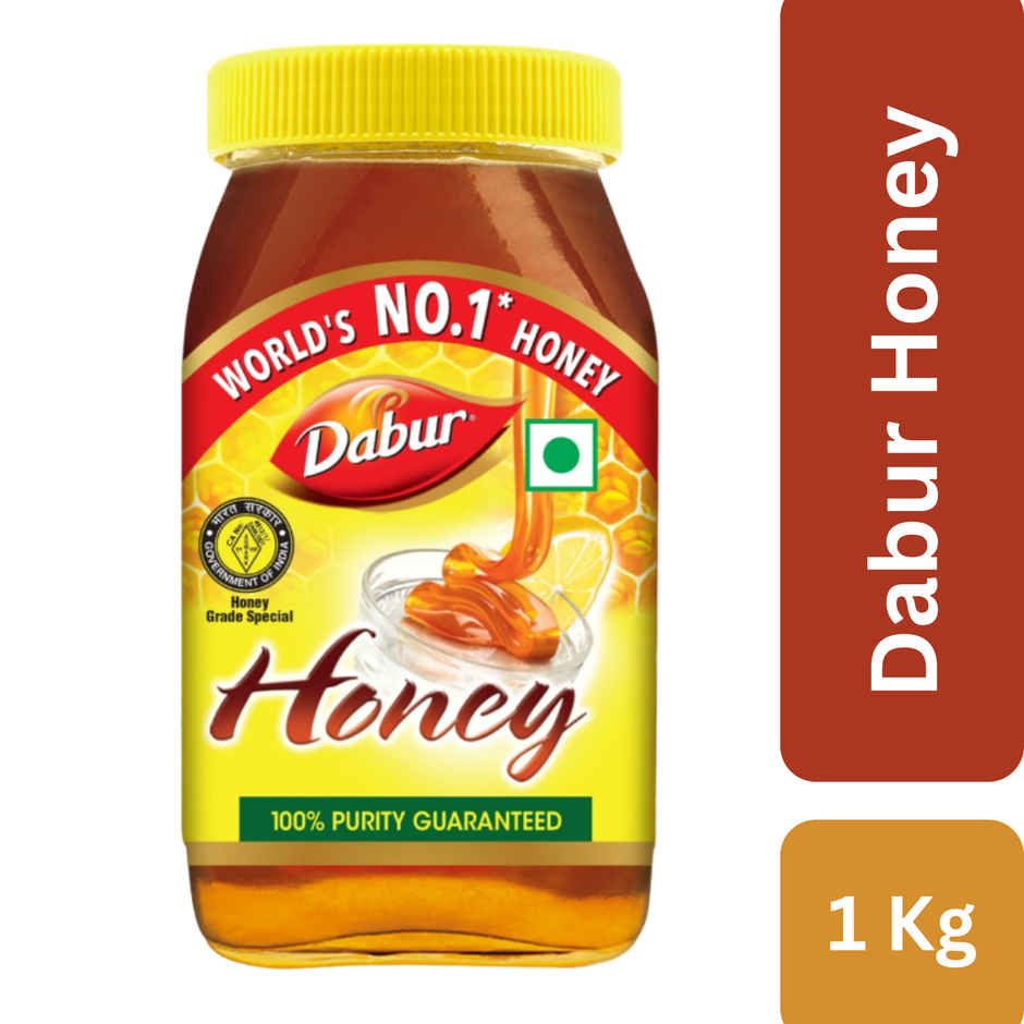 Dabur Honey - 100% Pure, World's No.1 Honey Brand (No Sugar Adulteration)
