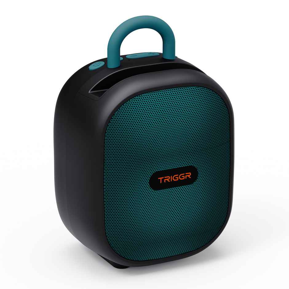 TRIGGR Puls8 Portable 10W Speaker | BT V5.3 | FM Mode | Rubber Finish | 8Hr | Mariner Black