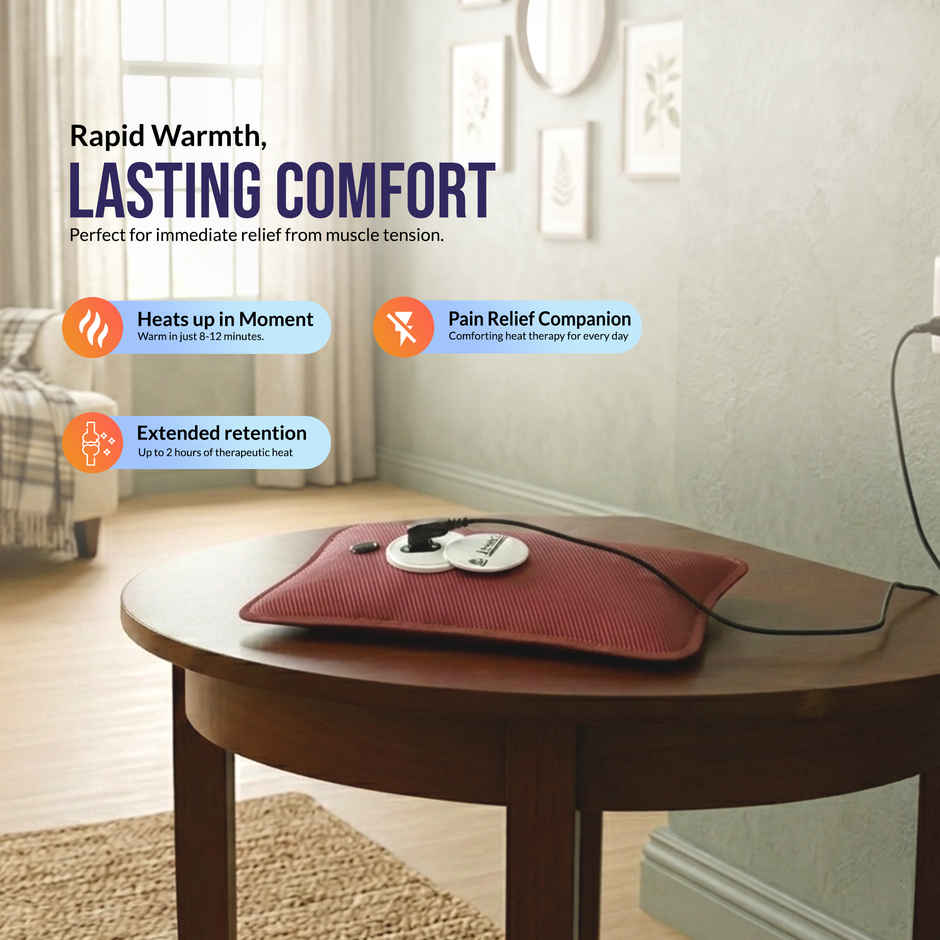 Aroma HGB6 Twill Design Heating Warm Gel Bag For BackPain, Bedwarmers, Joint Pain Relief | Brown