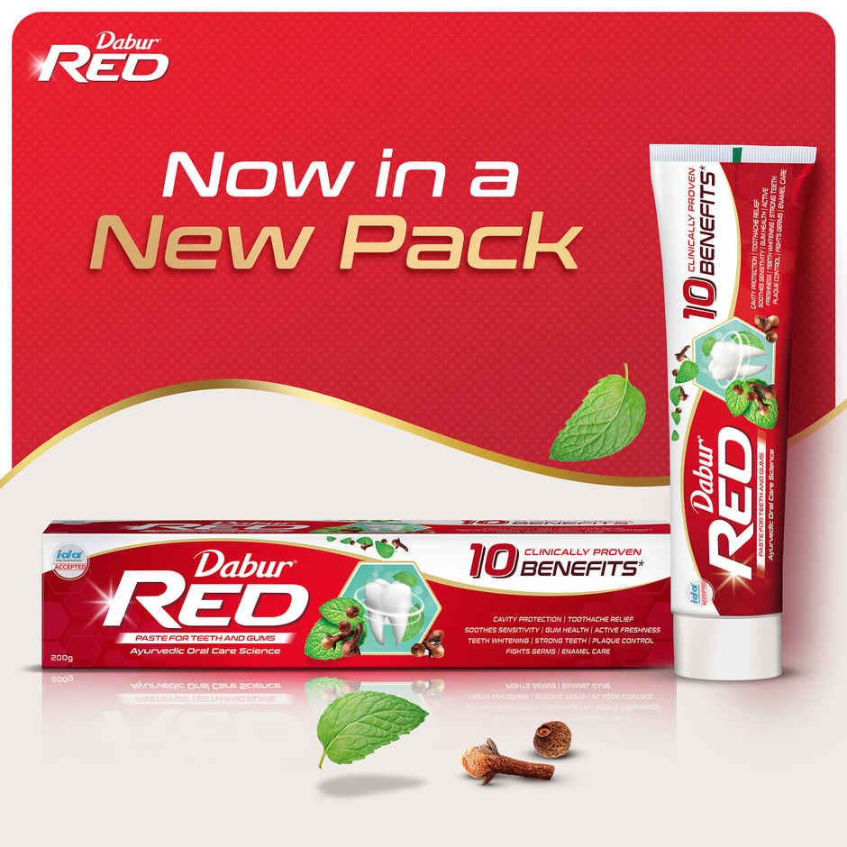 Dabur Red India's No.1 Ayurvedic Fluroide Toothpaste