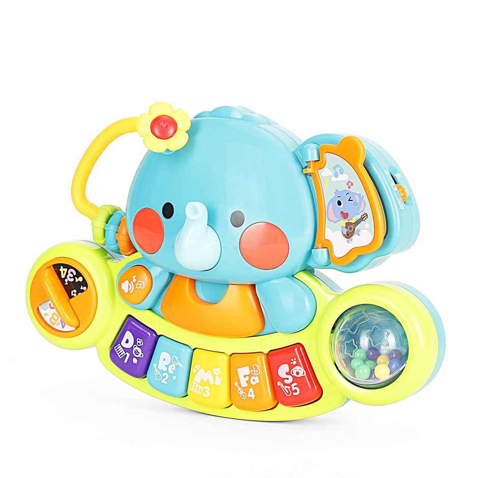 Hamleys Shooting Star Elephant Keyboard, 6M+, Multicolour