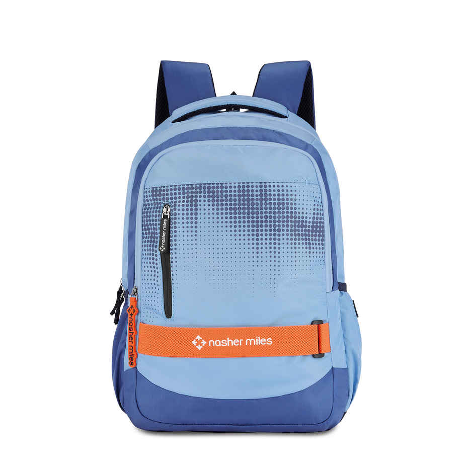 Nasher Miles Technology Polyester Laptop Backpack with Raincover & Front Organiser | Blue - 31 L