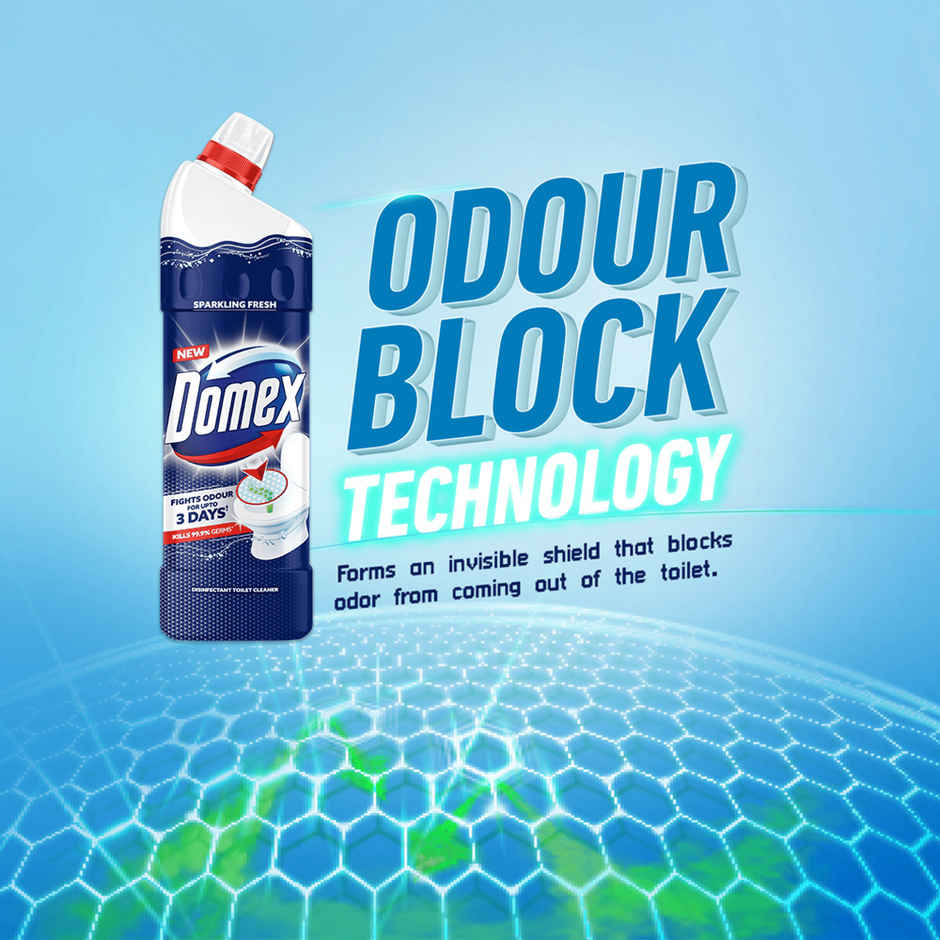  Domex Sparkling Fresh Toilet Cleaner | Fights Odour for Upto 3 Days