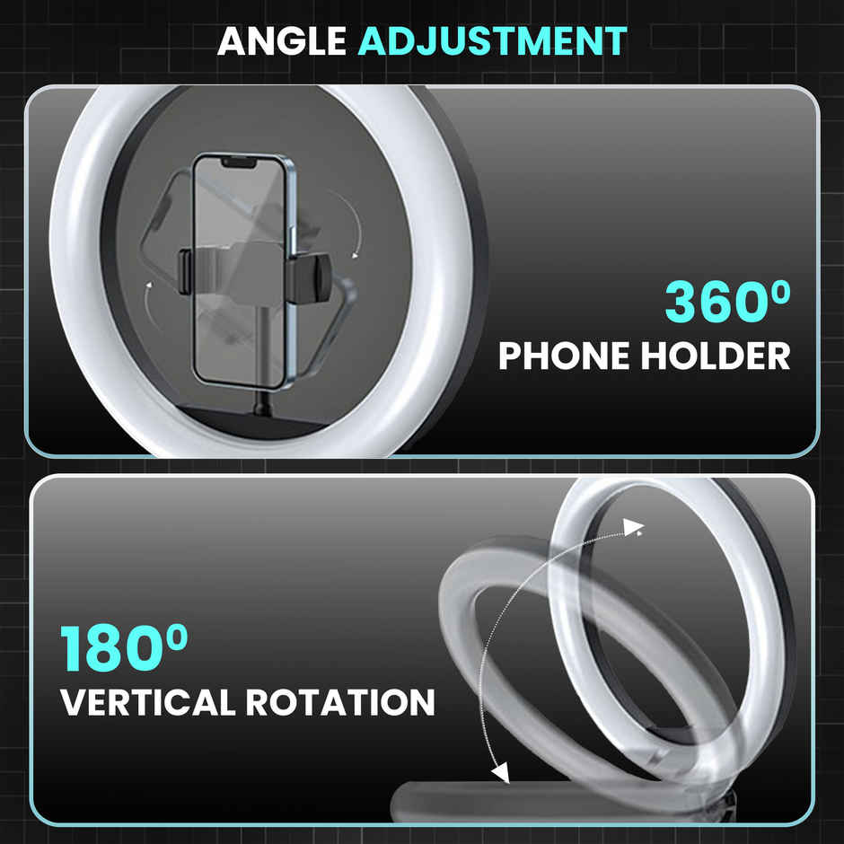 Kratos 12 Inch Ring Light with 7 Feet Tripod Stand