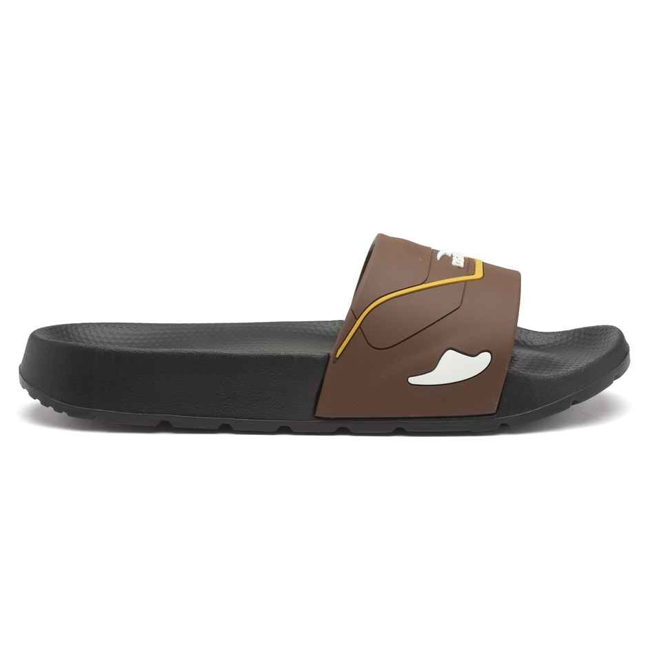 Asian Slider-31 Men Slides Brown-Black (Size-9)