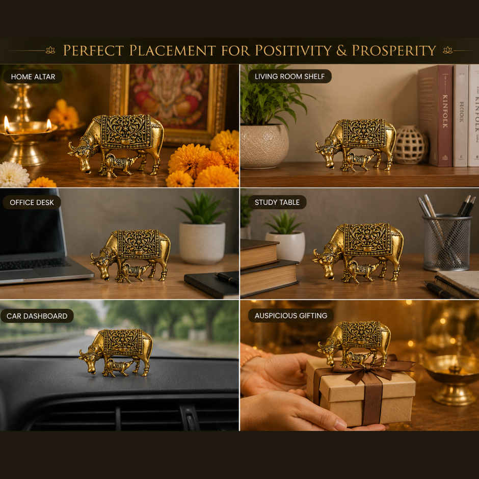 Pure Brass Kamdhenu Idol | Estoria Collective