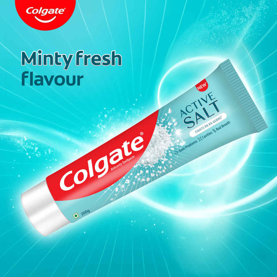Colgate Active Salt Toothpaste, Germ Fighting Toothpaste for Healthy Gums and Teeth (Saver Pack)