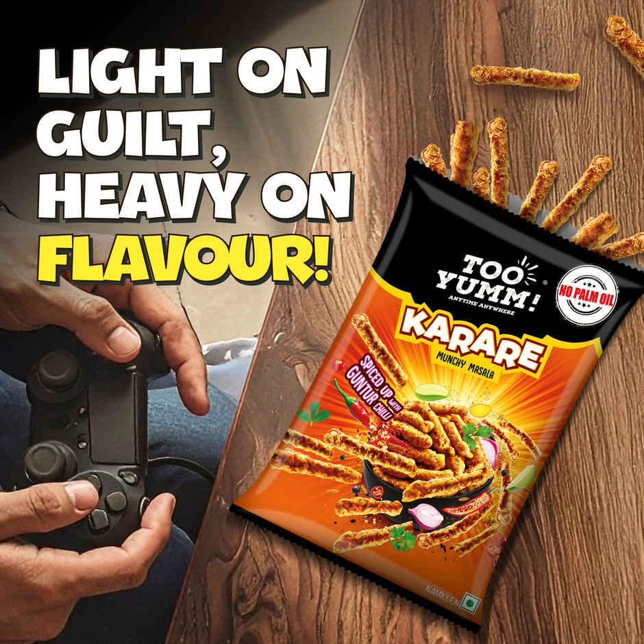Too Yumm! Karare Munchy Masala | Spicy | No Palm Oil Crisps Combo