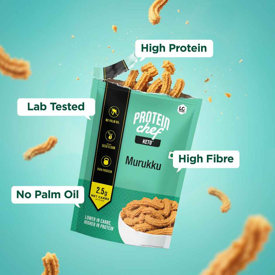 Lo Foods Keto Murukku |No Palm Oil Chakli, Low Carb Diet Healthy Snacks