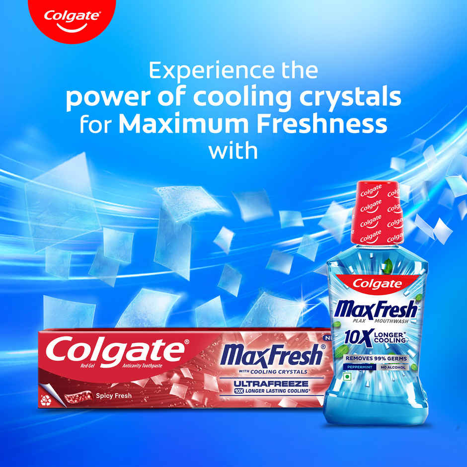 Colgate MaxFresh Toothpaste, Red Gel Paste with Menthol for Super Fresh Breath (Spicy Fresh) Combo