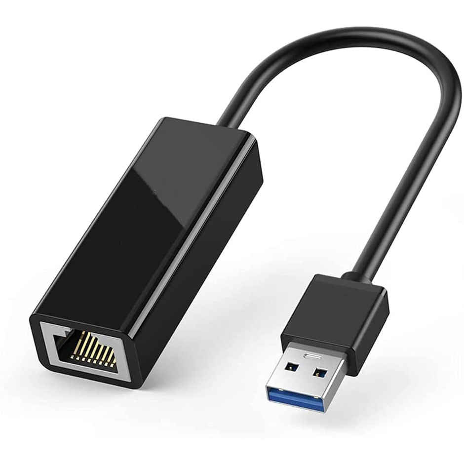 Sounce Usb 2.0 To Rj45 Ethernet Adapter, Usb To 10/100/1000 Gigabit Ethernet Lan Network Adapter, Black
