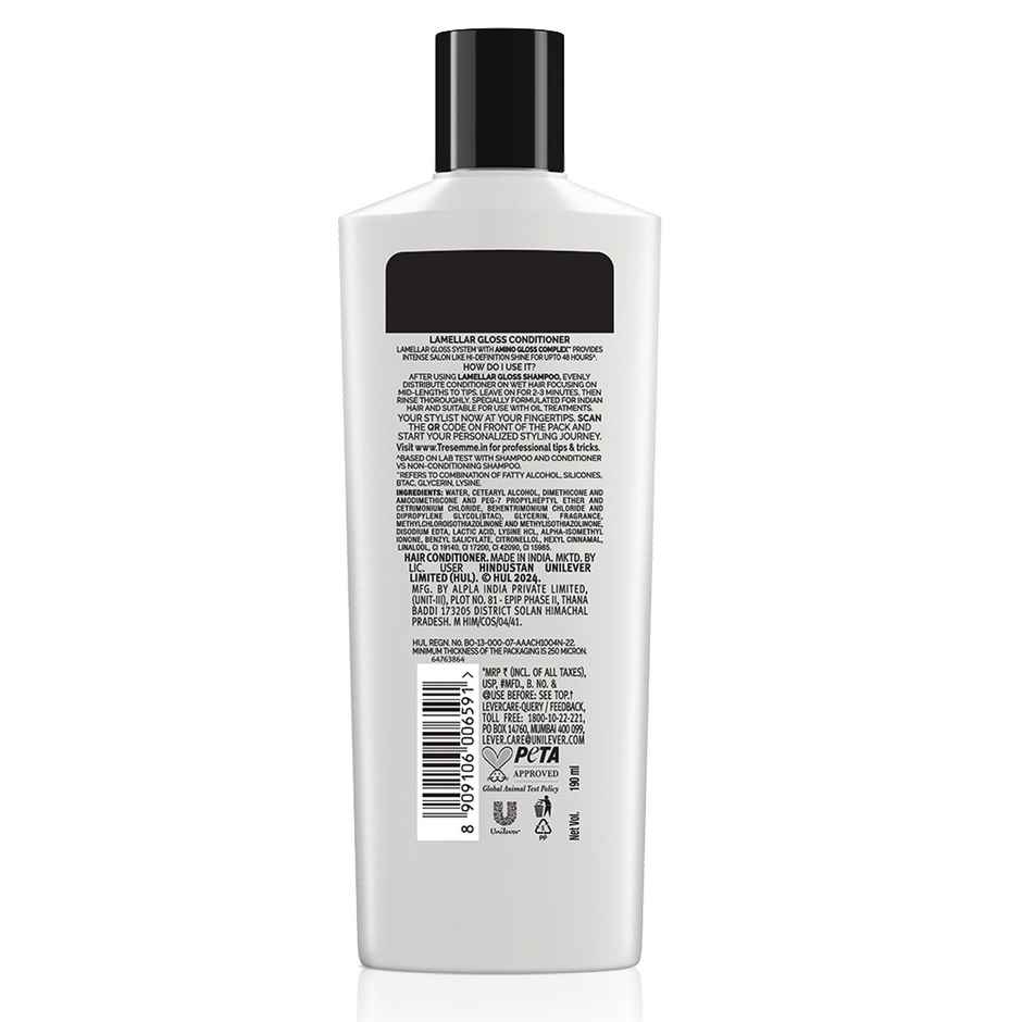 Tresemme Lamellar Gloss Conditioner, With Amino Gloss Complex, For Ultra Shiny, Glossy Hair
