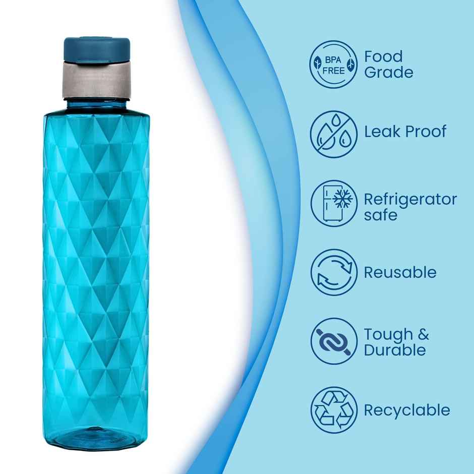 Flair Forever Pet Bottle With Fliptop Cap | Blue | 1 L