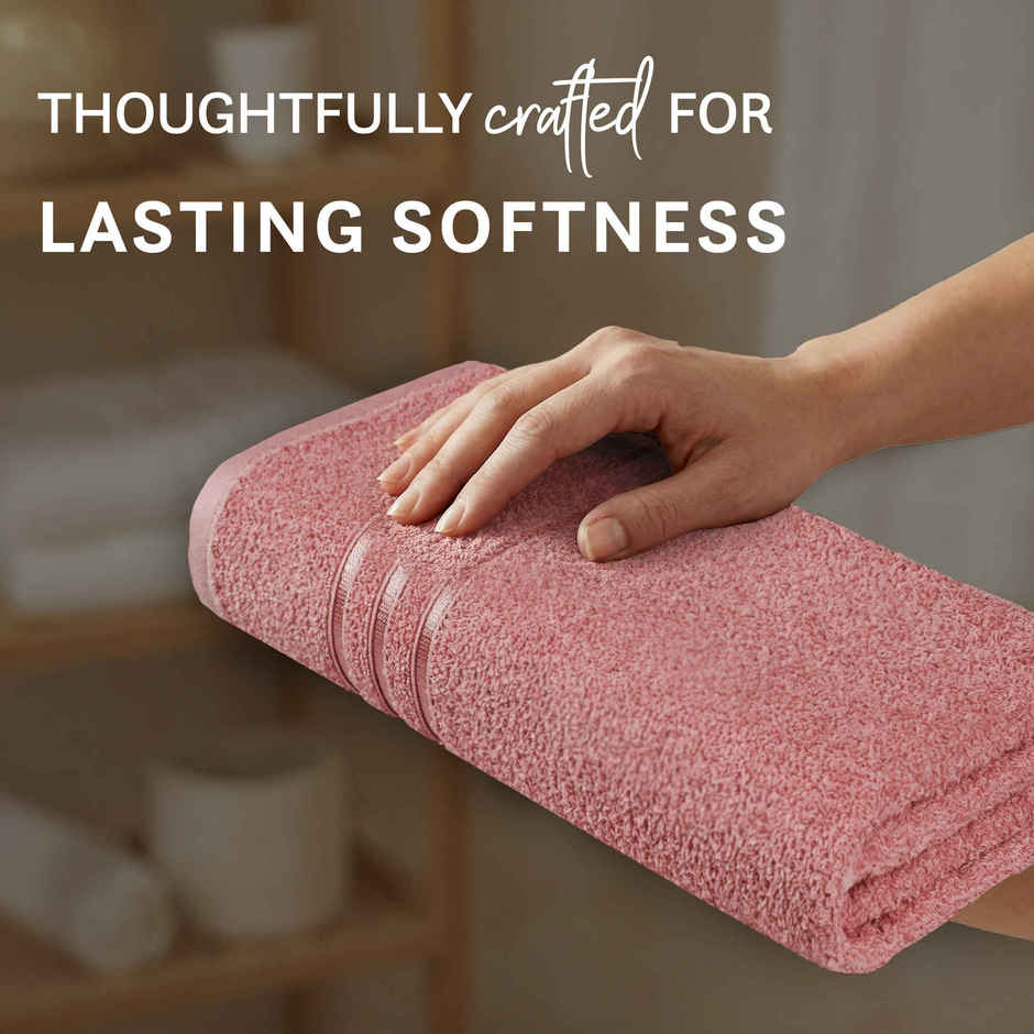 Mytrident Comfort Living Cotton Bath Towel | Apple Red