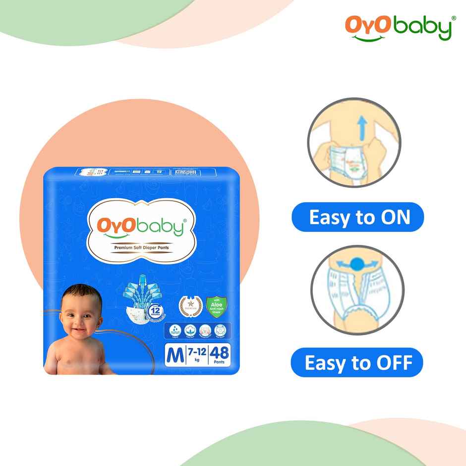 Oyo Baby Diaper | M | 96 pcs