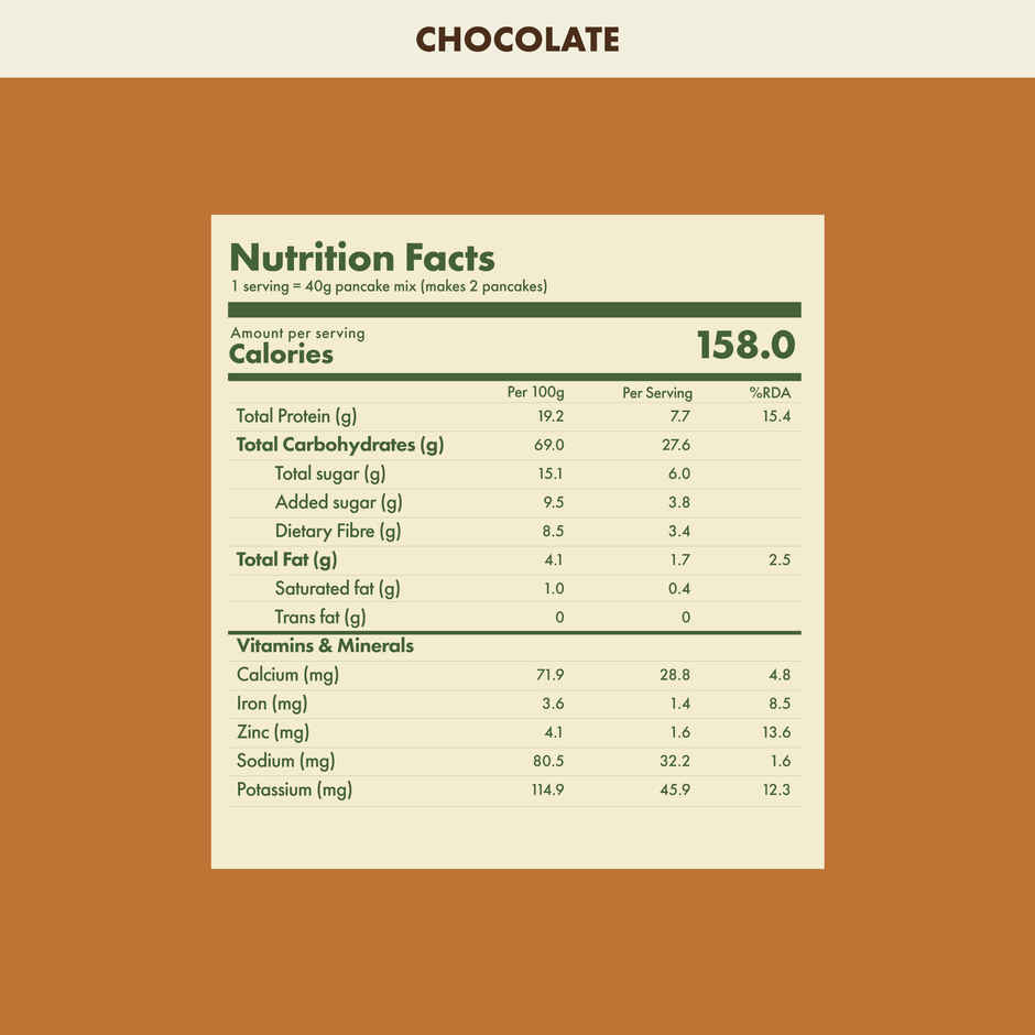 Cosmix No-Nonsense Protein Pancake mix | Chocolate