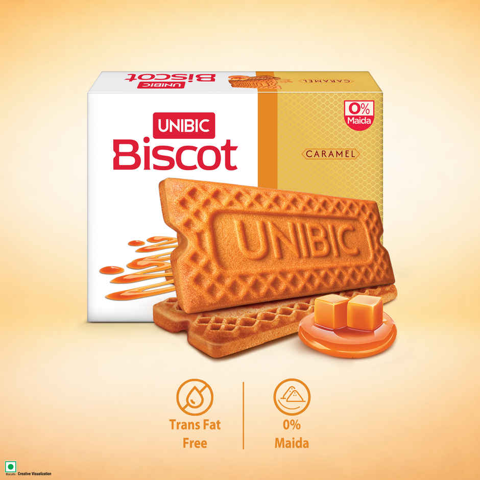UNIBIC Biscot Caramel And Cinnamon Flavoured Atta Biscuits | Cholesterol-Free And Trans Fat-Free Combo