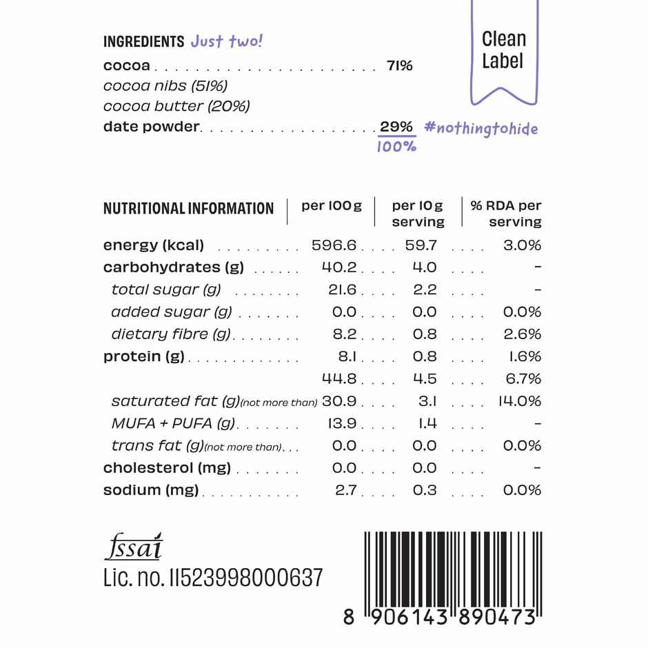 The Whole Truth 71% Dark Chocolate | Rich & Chocolatey