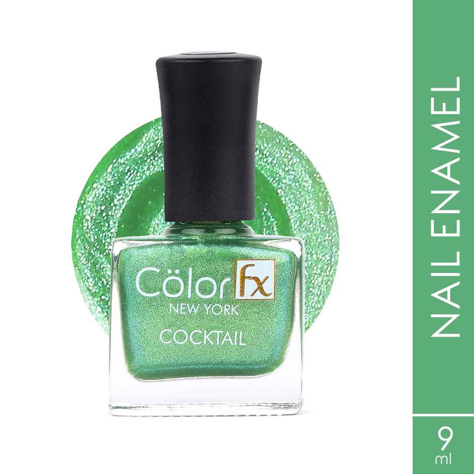 Color Fx Glossy Green Nail Paint, Duochrome Long Lasting Nail Polish ...