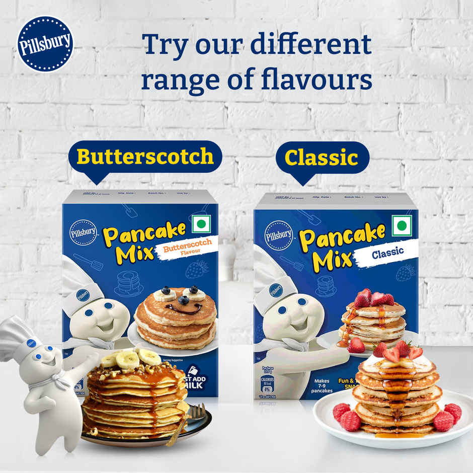 Pillsbury Chocolate Flavour Pancake Mix 2-Minute Pancake Mix For Kids | No-Preservatives