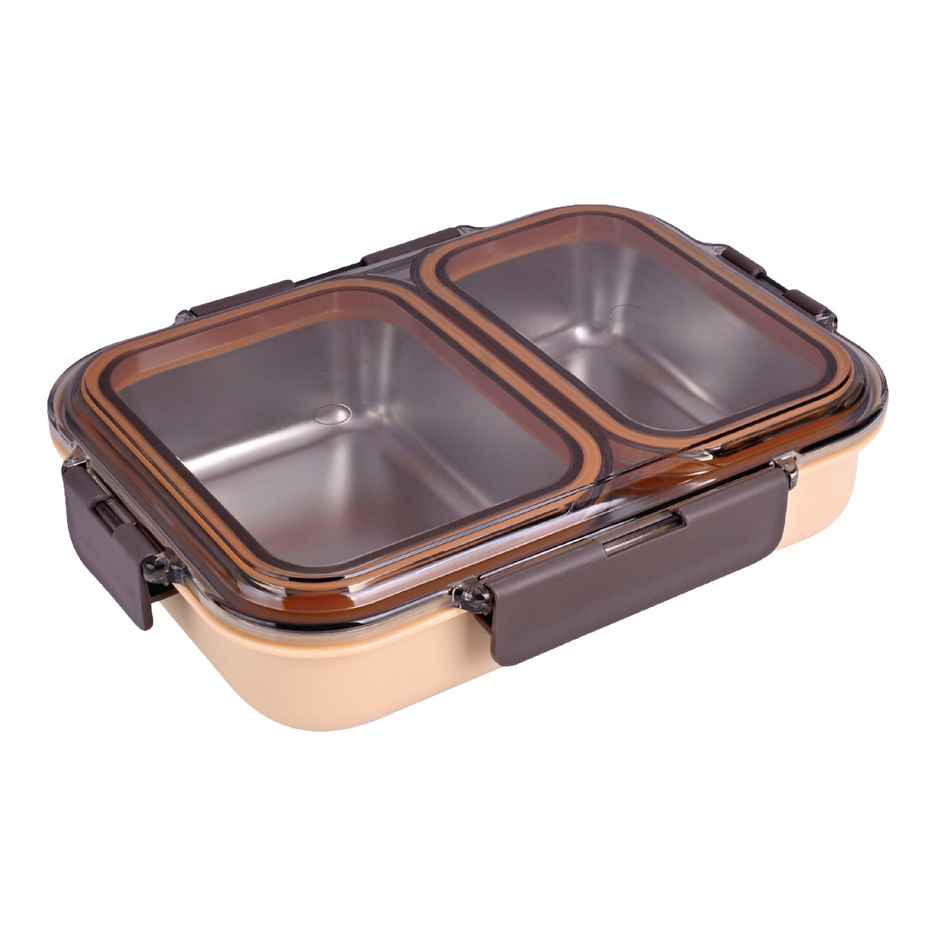 Stainless Steel Lunch Box with Two Compartments Leak Proof , BPA Free for School Office Travel