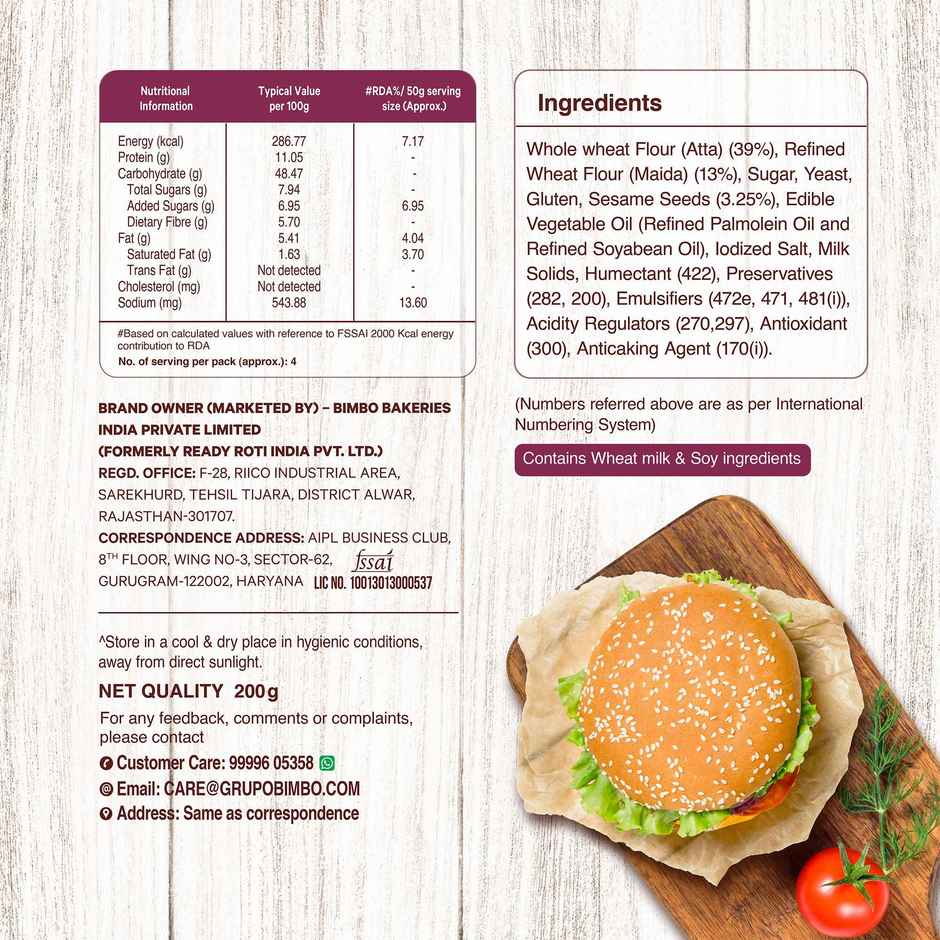 Harvest Gold Atta Burger Buns