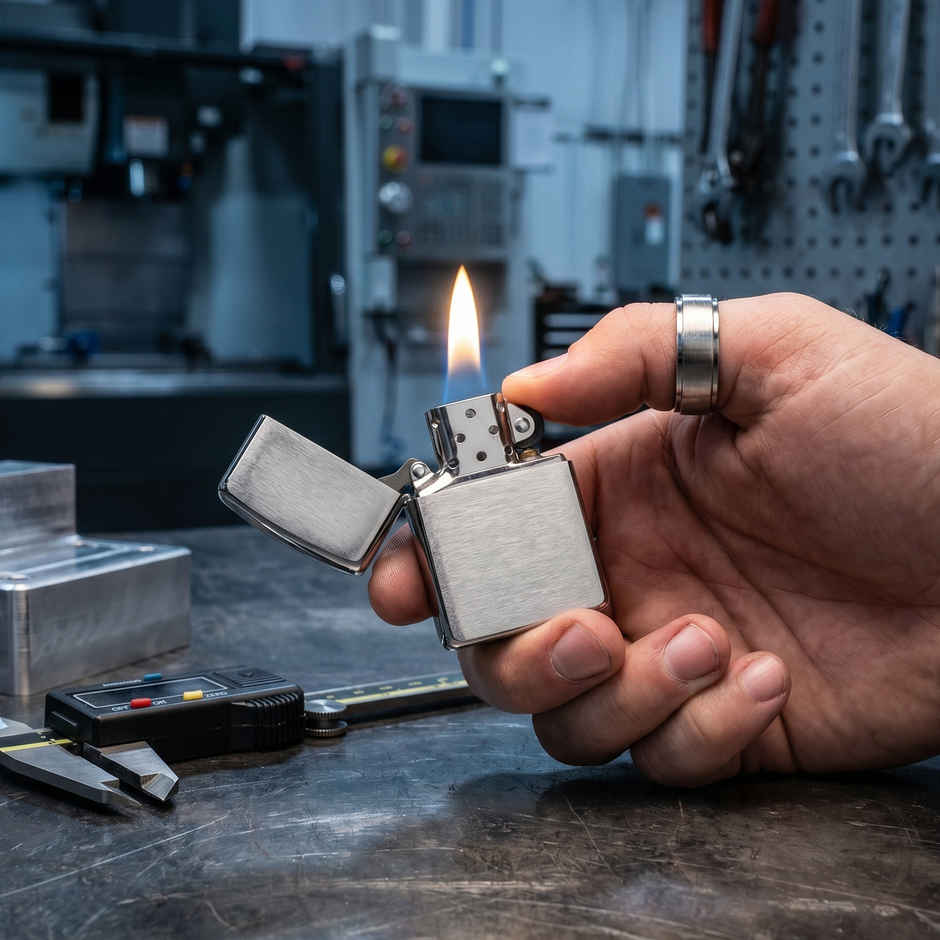 Zippo Armor Brushed Chrome Windproof Pocket Lighter