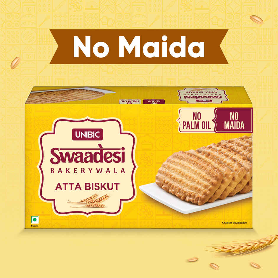 UNIBIC Swaadesi Atta Bakery Biscuits | No Maida | No Palm Oil