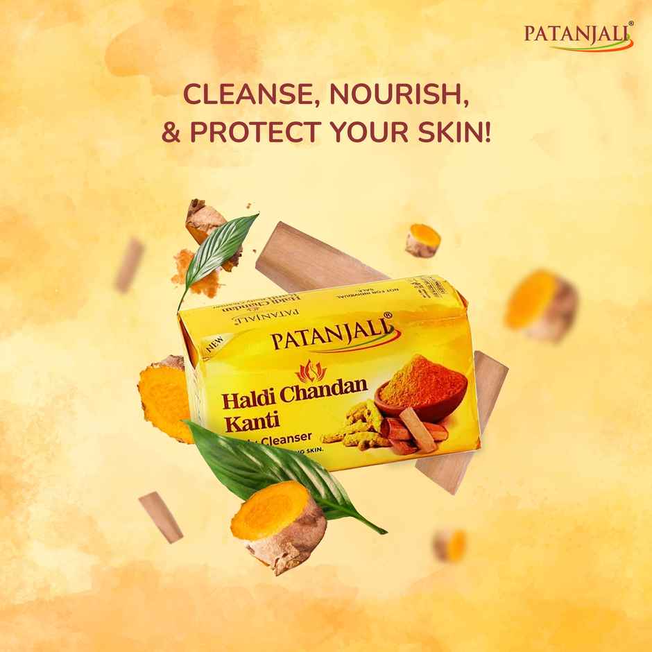 Patanjali Haldi Chandan Kanti Soap - Natural Glow Bathing Bar