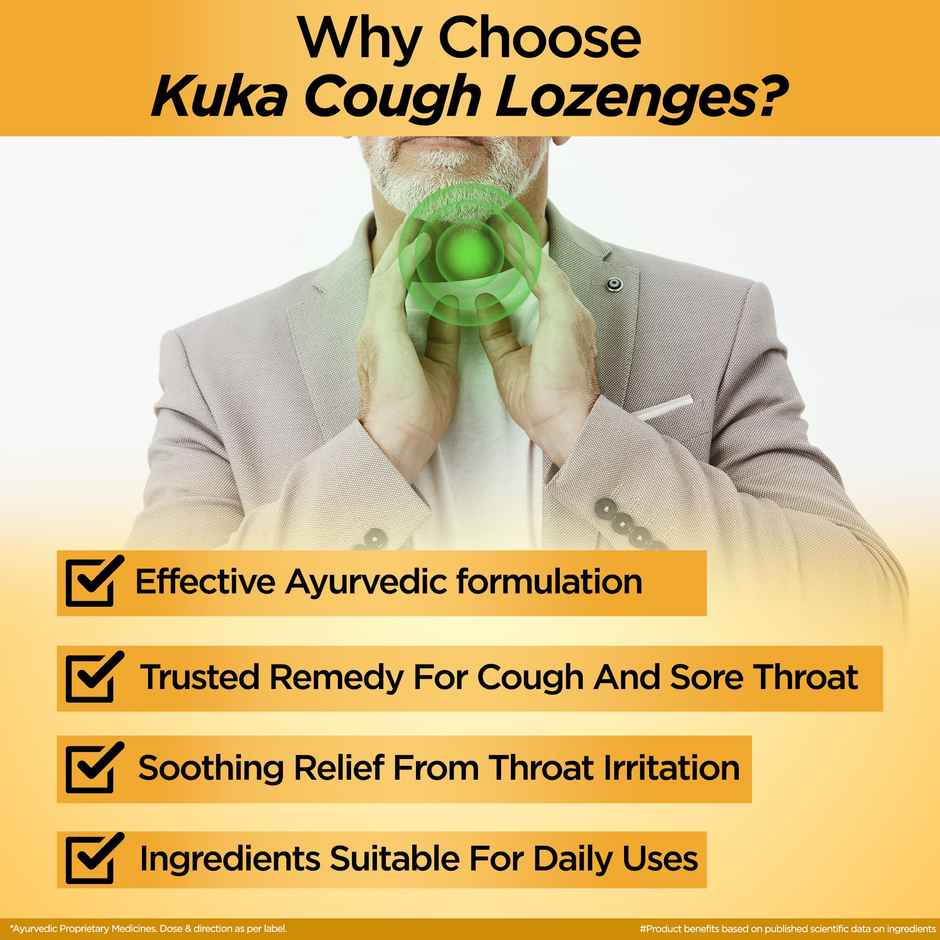 Multani Kuka Cough Tablets | Tulsi Ginger | For Sore & Irritating Cough