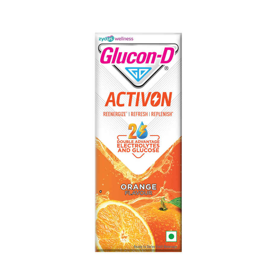 Glucon-D Activon Electrolyte Energy Drink | Orange Flavour