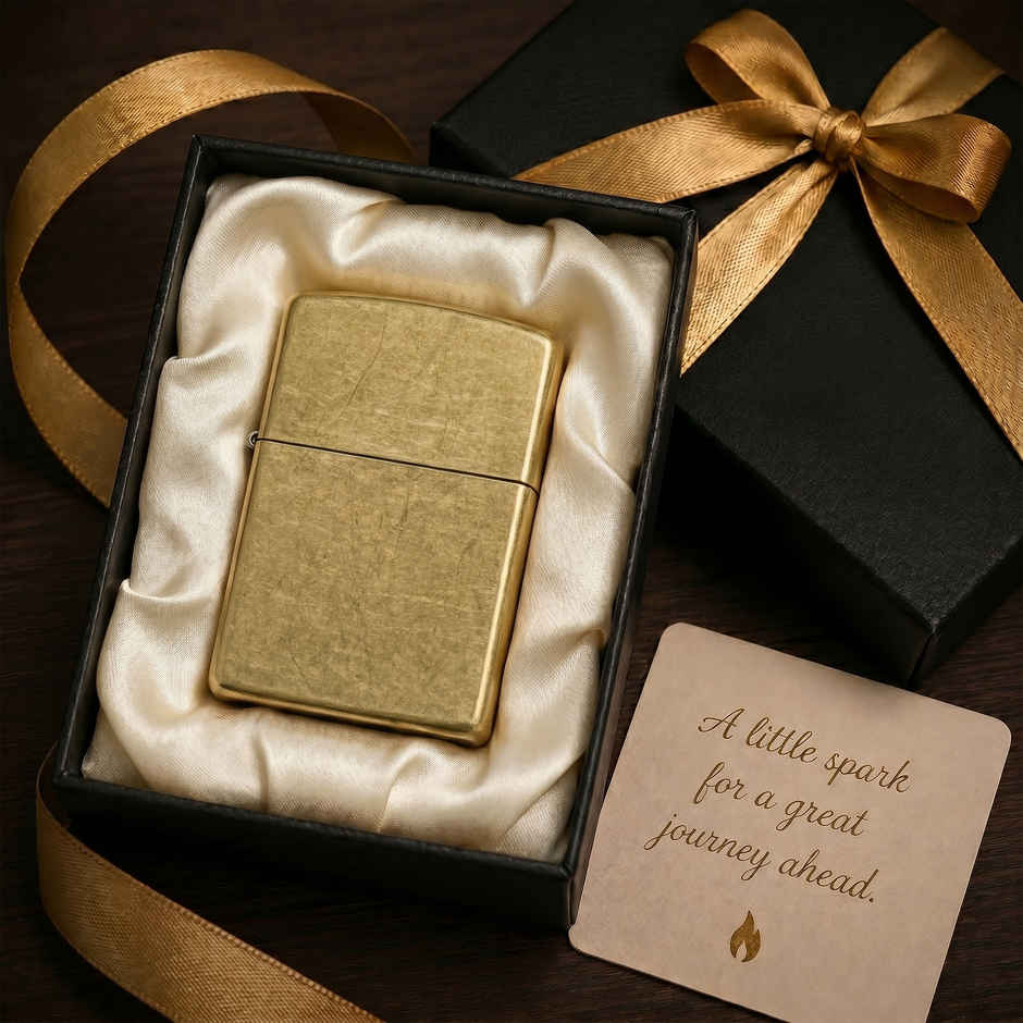 Zippo Classic Street Brass Windproof Pocket Lighter 
