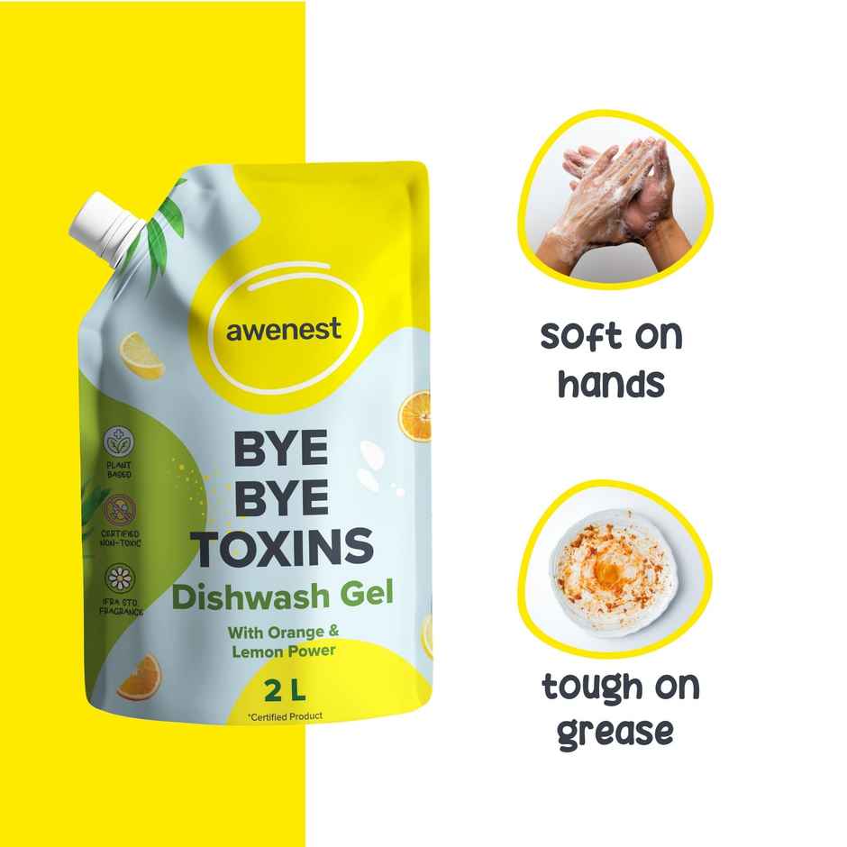 Awenest Orange and Lemon Bye-Bye Toxins Dishwash Gel