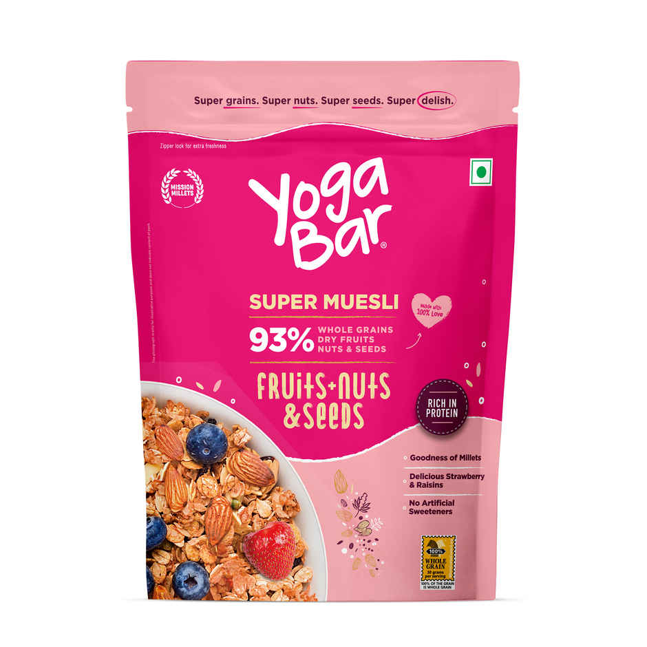Yoga Bar Breakfast Cereal & Muesli | 91% Whole-Grains+ Dried Fruits + Fruit and Nut + Seeds