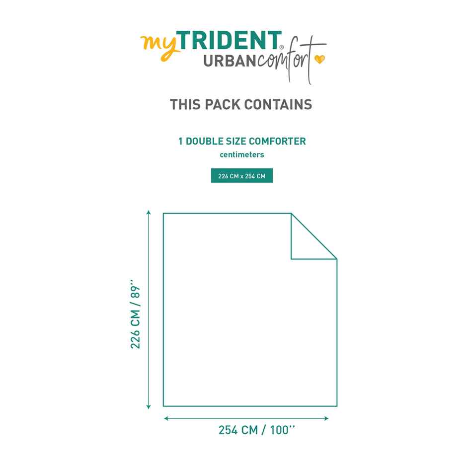 Mytrident Cotton AC Comforter | Printed Reversible Double Bed Comforter - Party Mood Teal