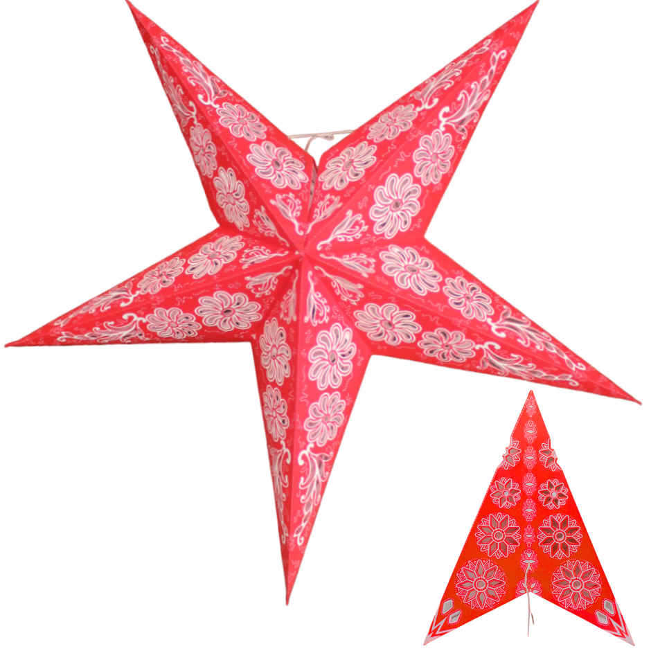 Star Kandil/ Lantern Assorted Design & Colour 15.5 Inch