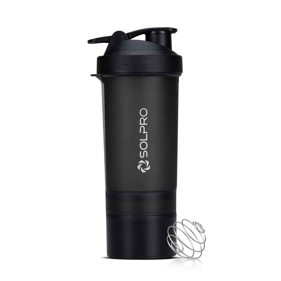 Solpro Ignite Gym Shaker Bottle | Built In Storage Compartment | Bpa Free | 750 ml