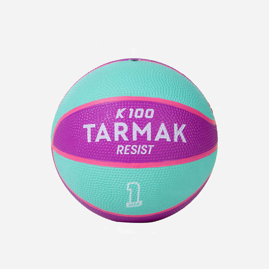 Decathlon Tarmak Kids Basketball Size-1 | Purple & Turquoise