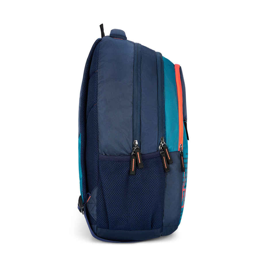 Nasher Miles Pulse Backpack- Unisex- 3 Compartment Casual College Bag- Cyan - 45L