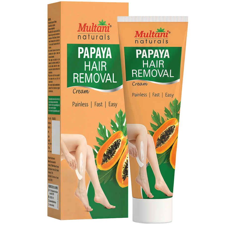 Multani Naturals Papaya Hair Removal Cream | Painless & Easy