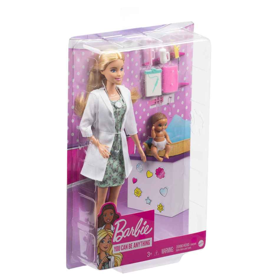 Barbie Baby Doctor Playset, Blonde Hair & Accessories