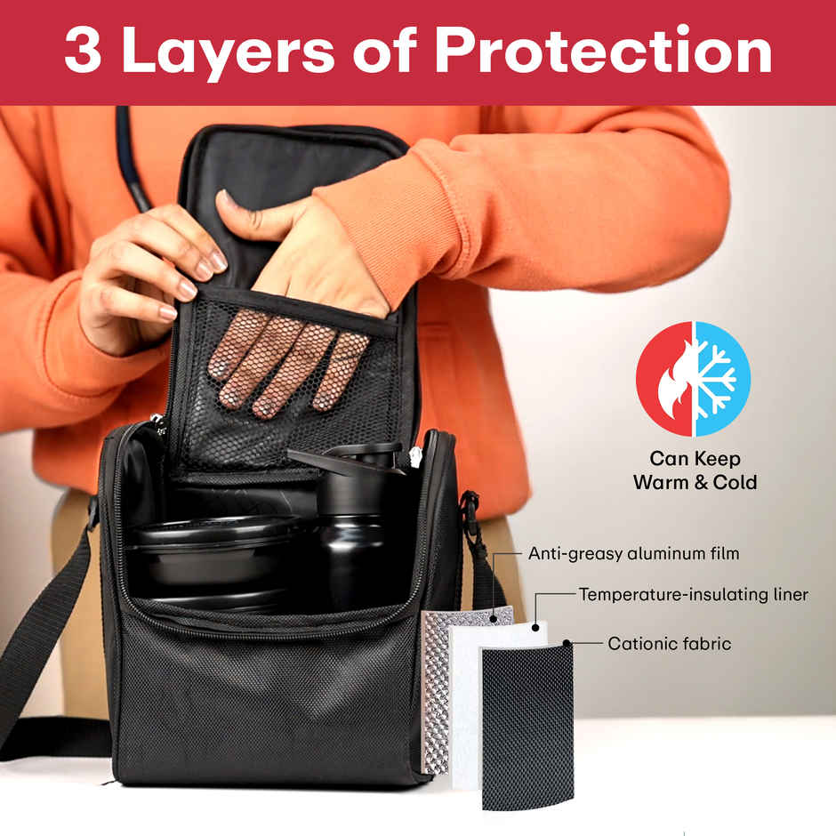 Mumma's LIFE Lunch Box for Office Use- Microwave Safe 3-Container Set with BPA-Free Lids