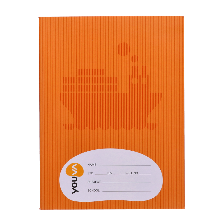 Navneet Youva | Brown Cover Double Line Soft Bound Notebook (18 cm x 24 cm, 172 Pages, Assorted)