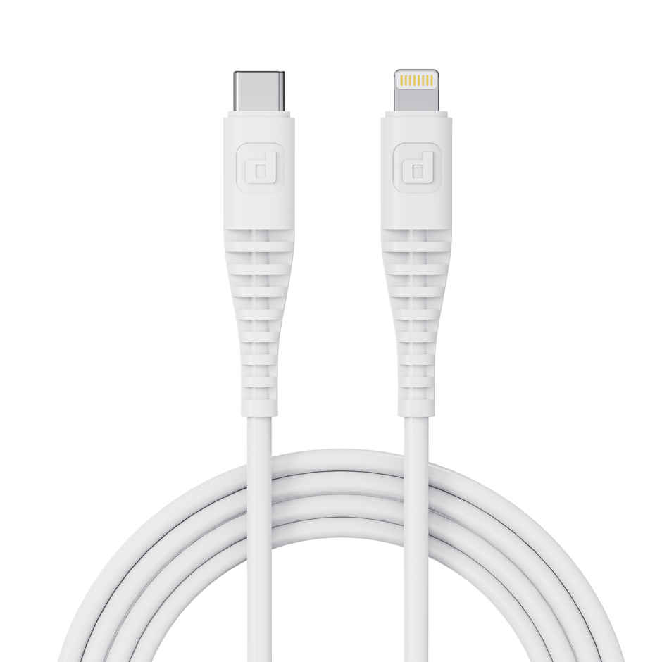 Dubstep Blaze Stellar 33W Type-C To Type-L Data Fast Charging Compatible & Data Sync Cable with Overheat Protection | 70k Insertion Tested - White