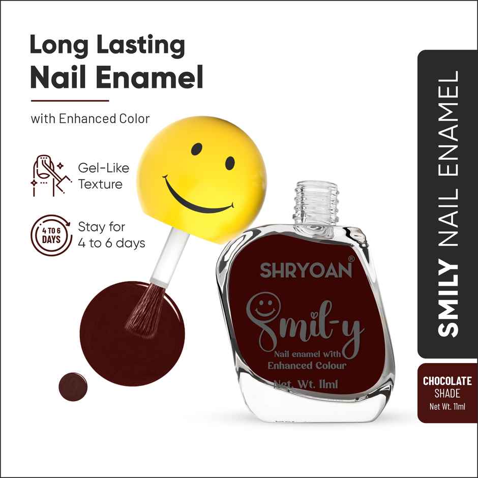 Shryoan Smily Nail Enamel with Enhanced Colour | Chocolate