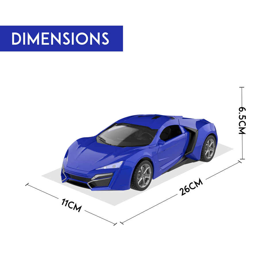 SEEDO Remote Control Car 1:16 , 2.4 GHz, USB Rechargeable, Fast Speed Hyper Beast Car | Blue