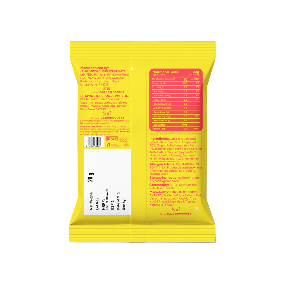 Yoga Bar Protein Date Minis Choco Dip | 3G Protein