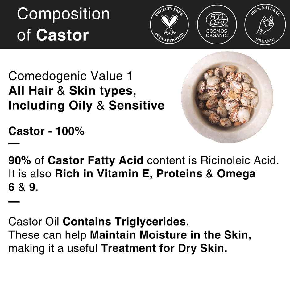 Soulflower Coldpressed Castor Oil For Hair & Skin