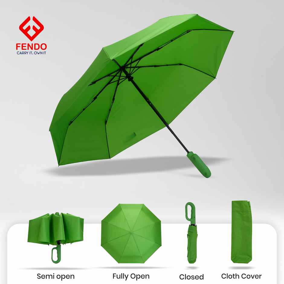 Fendo Clutch Umbrella | Green | 20 Inch | 3 Fold